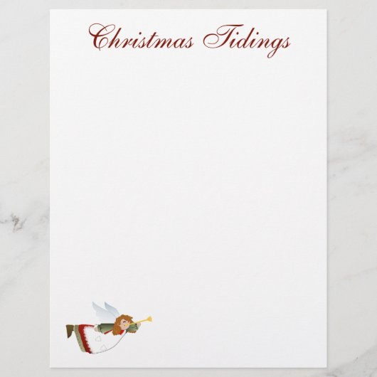 Weihnachtsbotschaft Engel Briefbogen (Vorderseite)
