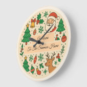 Weihnachtsbotschaft nach Wunsch Große Wanduhr (Winkel)