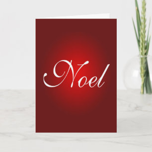 Weihnachtsbotschaft Noel Rot Weiß Feiertagsfarben Feiertagskarte