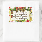 Weihnachtsbotschaft Rechteckiger Aufkleber (Tasche)