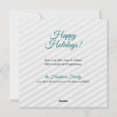 Weihnachtsbotschaft Snowman Thema Feiertagskarte (Rückseite)