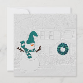 Weihnachtsbotschaft Snowman Thema Feiertagskarte