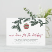 Weihnachtsboughs | Party Einladung der Wohnungsbau (Stehend Vorderseite)