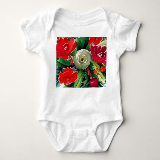 WeihnachtsBouquet Baby Strampler (Vorderseite)