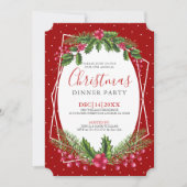 Weihnachtsbouquet-Dinner einladen Einladung (Vorderseite)