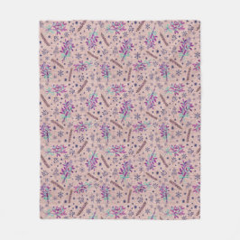 Weihnachtsbouquet - Dusty Rose - Rosa Fleecedecke