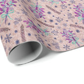 Weihnachtsbouquet - Dusty Rose - Rosa Geschenkpapier (Rolleneckpunkt)