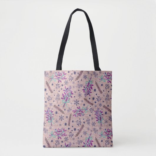 Weihnachtsbouquet - Dusty Rose Tasche (Vorderseite)