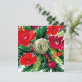 WeihnachtsBouquet Feiertagskarte (Stehend Vorderseite)