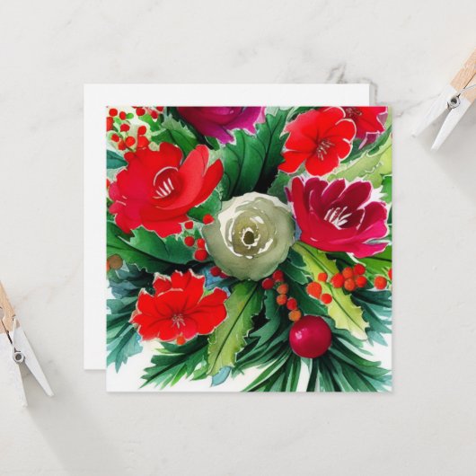 WeihnachtsBouquet Karte (Vorderseite/Rückseite Beispiel)