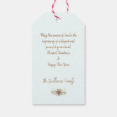 Weihnachtsbouquet mit Cranberry Geschenkanhänger (Rückseite)