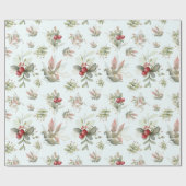 Weihnachtsbouquet mit Cranberry Geschenkpapier (Flach)