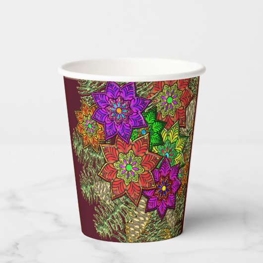 WeihnachtsBouquet Pappbecher (Rückseite)