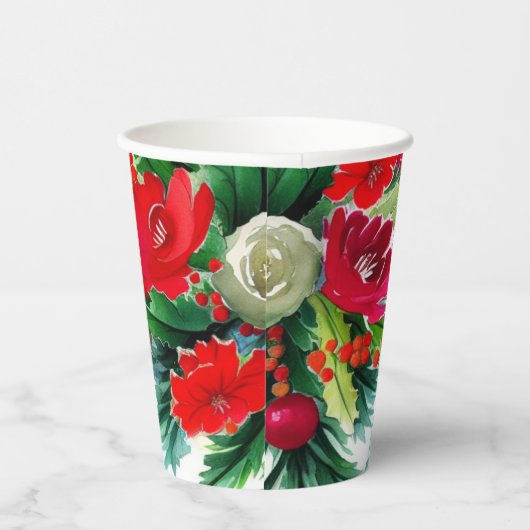 WeihnachtsBouquet Pappbecher (Rechts)