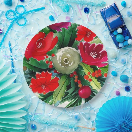 WeihnachtsBouquet Pappteller (Party)