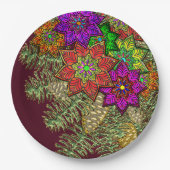 WeihnachtsBouquet Pappteller (Vorderseite)