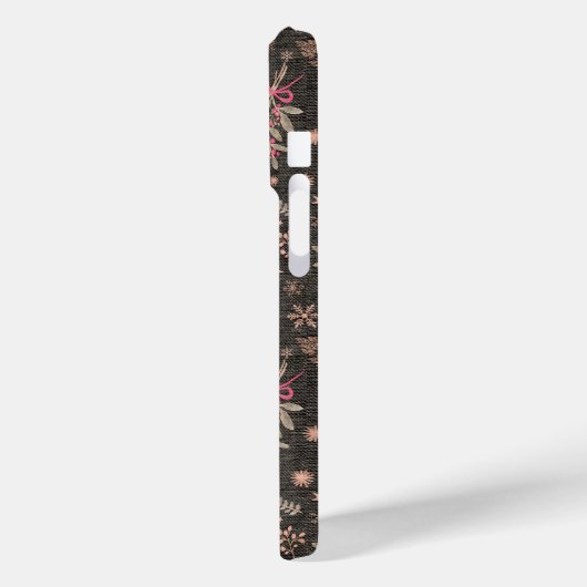 Weihnachtsbouquet - Schwarz Case-Mate iPhone Hülle (Rückseite / Links)