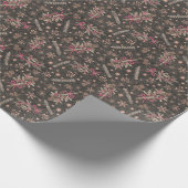 Weihnachtsbouquet - Schwarz Geschenkpapier (Ecke)