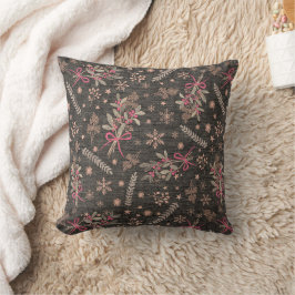 Weihnachtsbouquet - Schwarz Kissen