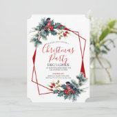 Weihnachtsbouquet & Stiersteg Einladung (Stehend Vorderseite)