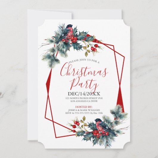 Weihnachtsbouquet & Stiersteg Einladung (Vorderseite)