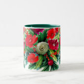 WeihnachtsBouquet Zweifarbige Tasse (Mittel)