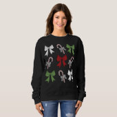 Weihnachtsbow Checkered Collage Holiday Saison Sweatshirt (Vorne ganz)