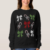 Weihnachtsbow Checkered Collage Holiday Saison Sweatshirt (Vorderseite)