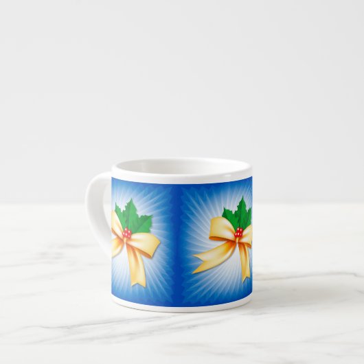 Weihnachtsbow Espressotasse (Vorderseite Links)