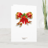 Weihnachtsbow Faltenkarte Karte (Rückseite)