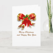Weihnachtsbow Faltenkarte Karte (Vorderseite)