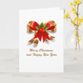 Weihnachtsbow Faltenkarte Karte (Gelbe Blume)