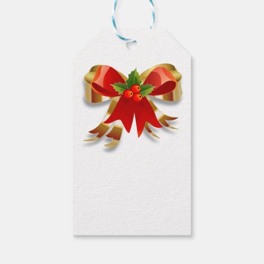 Weihnachtsbow-Geschenk-Tag Geschenkanhänger (Rückseite)
