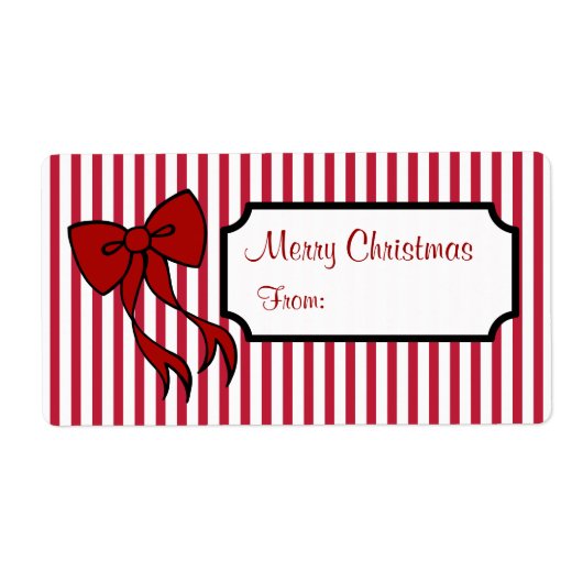 Weihnachtsbow-Geschenkmarken (Vorne)