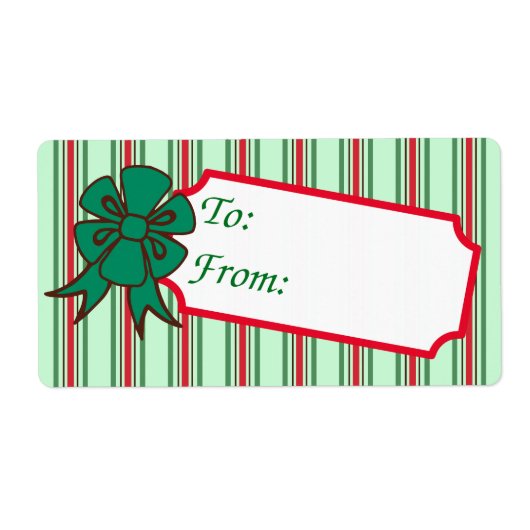 Weihnachtsbow-Geschenkmarken (Vorne)