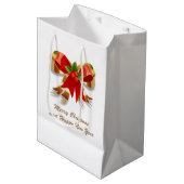 Weihnachtsbow-Geschenktasche Mittlere Geschenktüte (Vorderseite Schrägansicht)