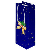 Weihnachtsbow Geschenktüte Für Weinflaschen (Vorderseite Schrägansicht)