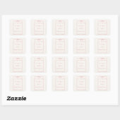 Weihnachtsbow-Square-Stickers Quadratischer Aufkleber (Blatt)