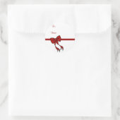 Weihnachtsbow-Stickers Runder Aufkleber (Tasche)