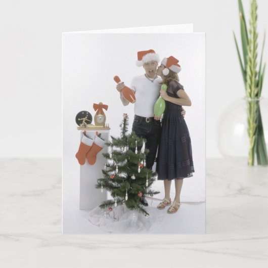 WeihnachtsBowling Feiertagskarte (Vorderseite)