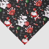 Weihnachtsbowling mit dem Weihnachtsmann Seidenpapier (Detail)