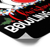 WeihnachtsBowling Squad Xmas Lights Santa Bowling Poster (Ecke)