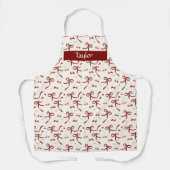 Weihnachtsbows All-over-Print-Schürze, mittlere Sc Schürze (Vorderseite)