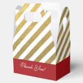 Weihnachtsboxen aus Red & Gold Streifen Geschenkschachtel (Geöffnet)