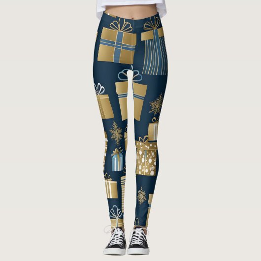 Weihnachtsboxen Leggings (Vorderseite)
