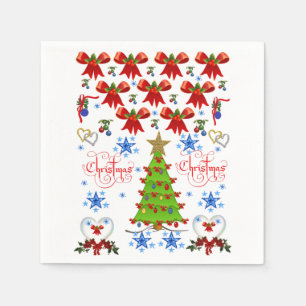 Weihnachtsboxen santa Claus napkins Party rot Serviette