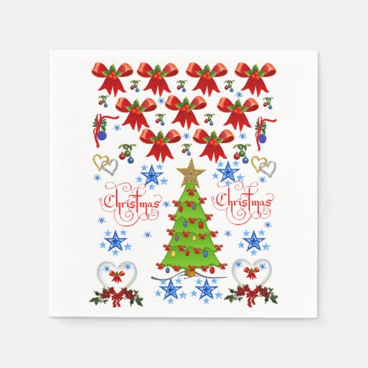 Weihnachtsboxen santa Claus napkins Party rot Serviette (Vorderseite)
