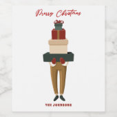 Weihnachtsboxen Weinetikett (Einzelnes Label)