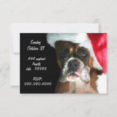 Weihnachtsboxer Einladung (Rückseite)