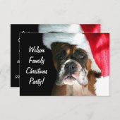 Weihnachtsboxer Einladung (Vorne/Hinten)